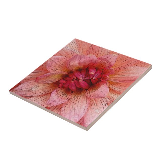 pinkfarbene Blütenblätter Fliese (Seite)