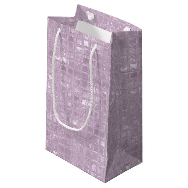 Pinkfarbene Geschenktasche Kleine Geschenktüte (Vorderseite Schrägansicht)