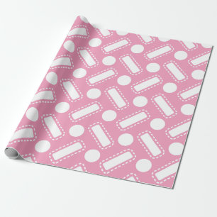Pinkfarbene Kreise und quadratische Umschlagpapier Geschenkpapier