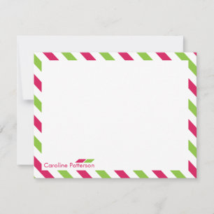 Pinkfarbene Luftpost-persönliches Briefpapier Mitteilungskarte