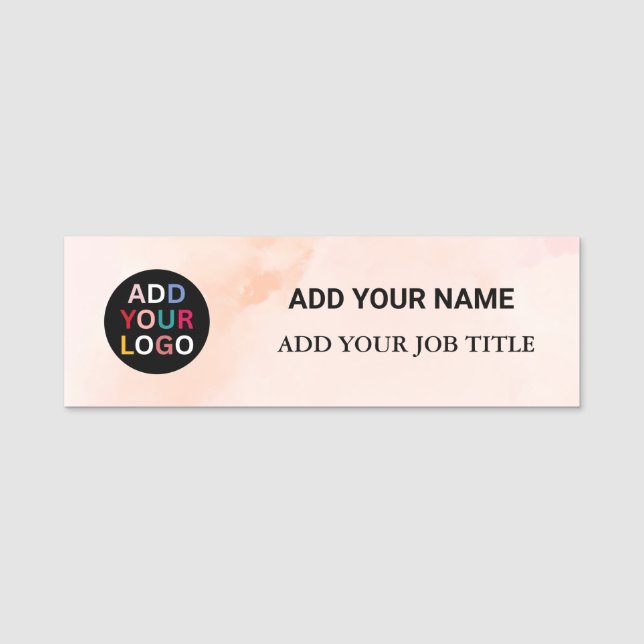Pinkfarbene Marmor Geschäft Namensschild Logo Mita (Vorderseite)