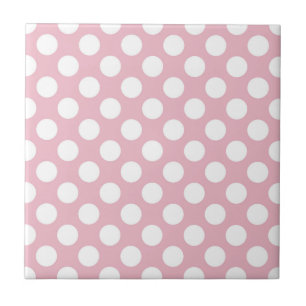 Pinkfarbene Polka-Punkte, Polka-Punktmuster, Punkt Fliese