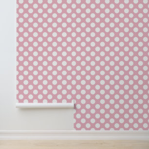 Pinkfarbene Polka-Punkte, Polka-Punktmuster, Punkt Tapete