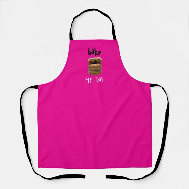 Pinkfarbene Schürze backen (Vorderseite)