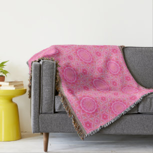 Pinkfarbene Sonne und Sterne Mädchen-Mosaikmuster Decke