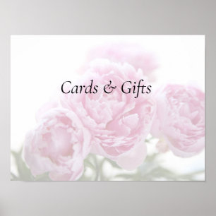 Pinkfarbene Tornys verblassen Karten und Geschenkz Poster