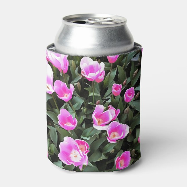 Pinkfarbene Tulpen von Istanbul Dosenkühler (Kanne Vorderseite)