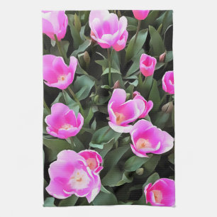 Pinkfarbene Tulpen von Istanbul Geschirrtuch