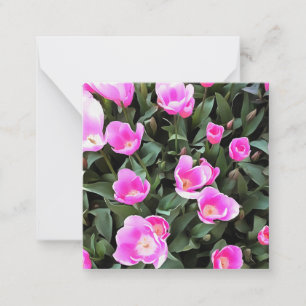 Pinkfarbene Tulpen von Istanbul Mitteilungskarte