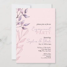 Pinkfarbene und Lila Pink-Engagement-Partei