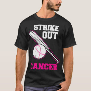 Pinkfarbener Baseball - Cooler Brustkrebs auslösch T-Shirt