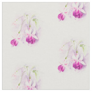 Pinkfarbenes botanisches Kunstrosa-Aquarellgewebe Stoff