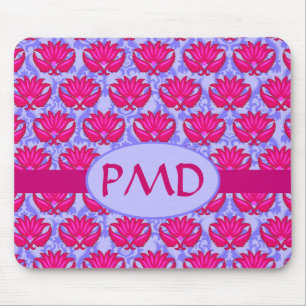 Pinkfarbenes rosa lila Kunst Nouveau Mousepad