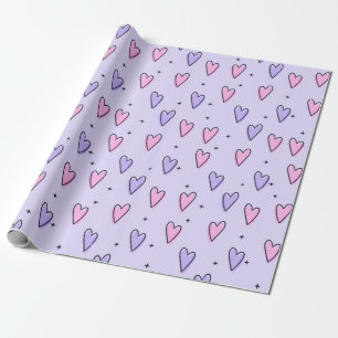 Pinkfarbenes und Lila Weißpapier Geschenkpapier