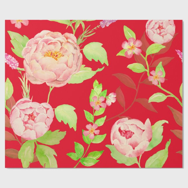 Pinkfarbenes Wrapping-Papier Geschenkpapier (Flach)