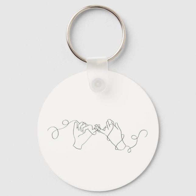 pinkfarbiges Versprechen Schlüsselanhänger (Vorderseite)