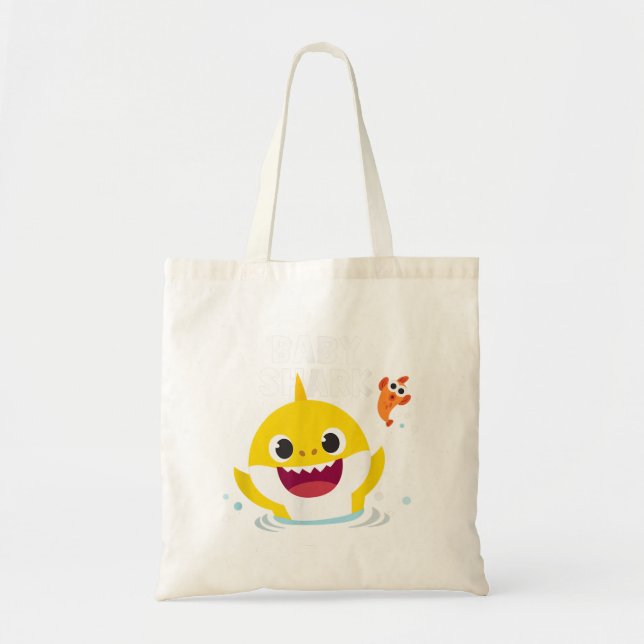 Pinkfong Baby Shark mit Text Tragetasche (Vorne)