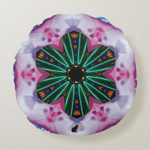 Pinkie Kaleidoscope Rundes Kissen