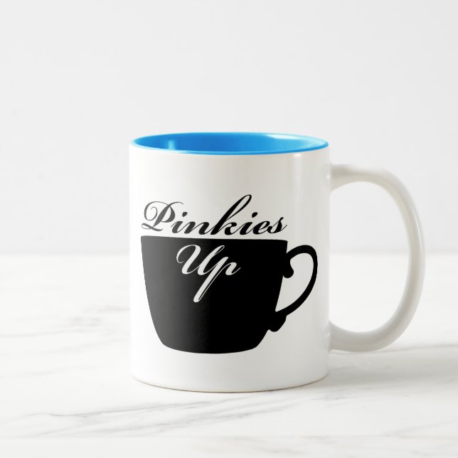 Pinkies Up Teacup-Tasse Zweifarbige Tasse (Rechts)