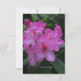Pinkisch Lila Rododendron Mitteilungskarte