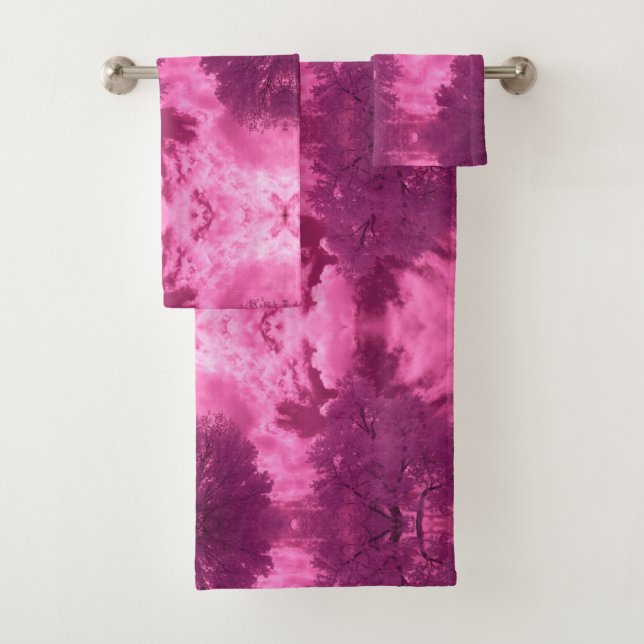 Pinkish Hues Infrarot Cloud Badhandtuch Set (Insitu)