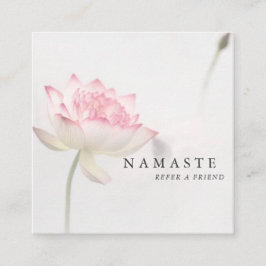 © Pinkish White Lotus Holistic Health Referral Quadratische Visitenkarte