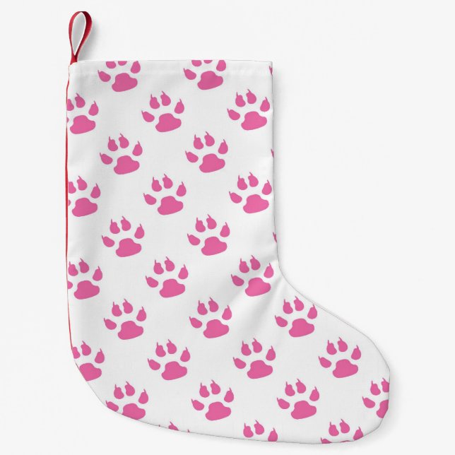 Pinkkatzen-Muster Kleiner Weihnachtsstrumpf (Vorderseite)