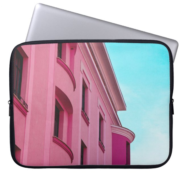 PINKKONKRETES GEBÄUDE LAPTOPSCHUTZHÜLLE (Vorderseite)