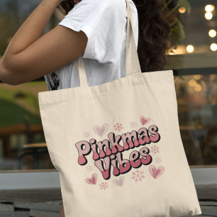 Pinkmas Vibes   Süßes, Mädchenhaftes Pinkes Weihna Tragetasche