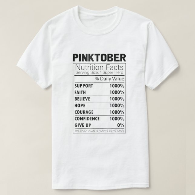 Pinkokoker Ernährung Fakten zur Bekämpfung von Bru T-Shirt (Design vorne)
