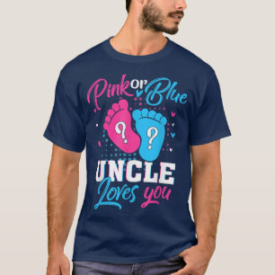 PinkOrBlue Onkel Lieben, die Sie für Gender Reveal T-Shirt