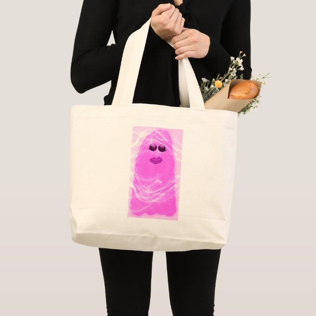Pinkoween spooktacular Geister Jumbo Stoffbeutel (Vorderseite (Produkt))