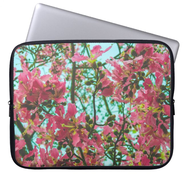 PINKPETALIERTE BLUME LAPTOPSCHUTZHÜLLE (Vorderseite)