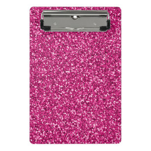Pinkrosa-Glitzer Mini Klemmbrett
