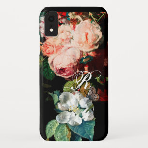 PINKROSEN, SCHALTFLÄCHE, BLUMENMONOGRAMM DER WEISS Case-Mate iPhone HÜLLE
