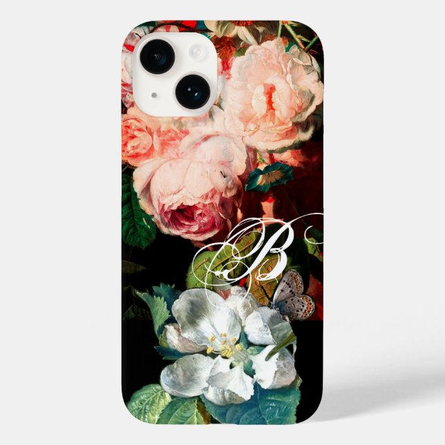 PINKROSEN, SCHALTFLÄCHE, BLUMENMONOGRAMM DER WEISS TITLE_SEO2 (Rückseite)