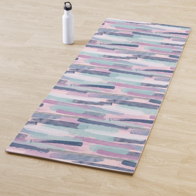 Pinks & Blues Striped Yoga Mat - Stilvoll Yogamatte (Beispiel)