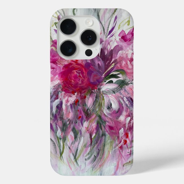 Pinks & Purples Floral iPhone Case / Abdeckung (Rückseite)