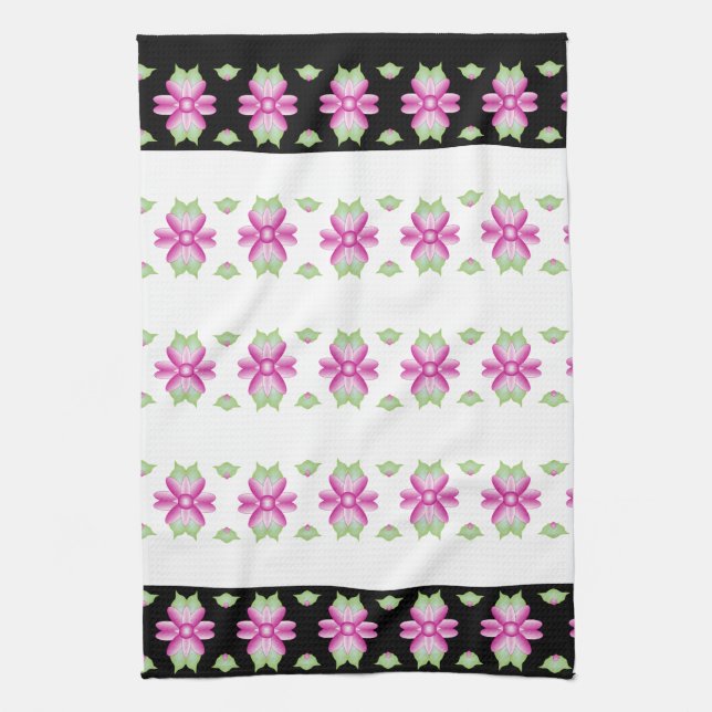 Pinks und grüne Küche Geschirrtuch (Vertikal)