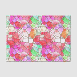 Pinks und Reds Mosaikglas-Dekoupage Seidenpapier
