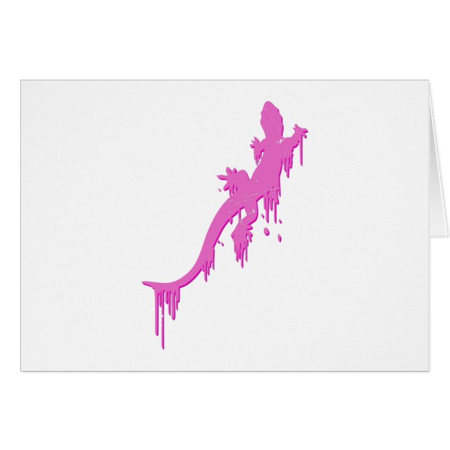 Pinksalamander mit farbenfrohen Tropfen (Vorderseite (Horizontal))