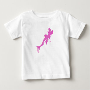 Pinksalamander mit farbenfrohen Tropfen Baby T-shirt