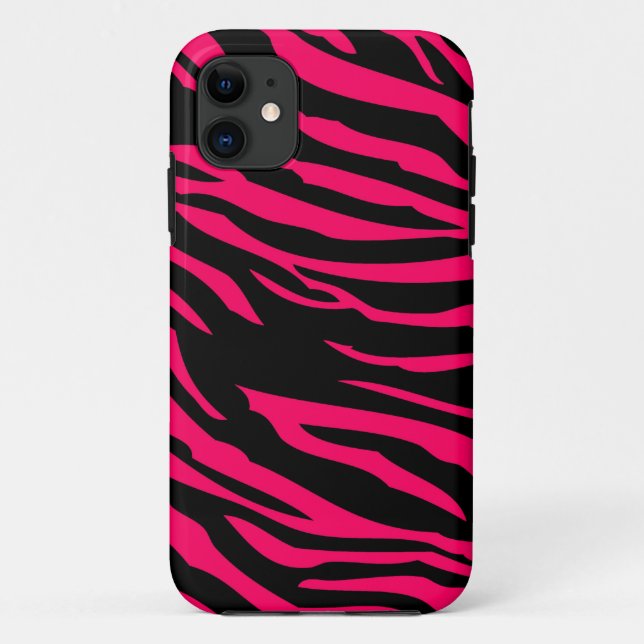 Pinkschwarzer Zebra-Kamerad ID™ iPhone 5 Kasten Case-Mate iPhone Hülle (Rückseite)