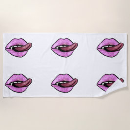 PINKSPRACHE UND LIPPEN STRANDTUCH