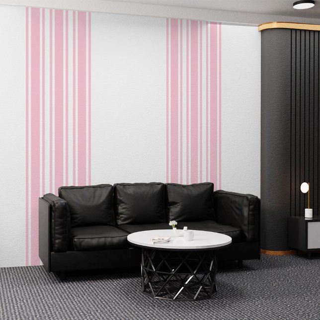 Pinktastisch! Schale und Kleber Tapete (Pinktastic! White Stripes Peel and Stick Wallpaper)