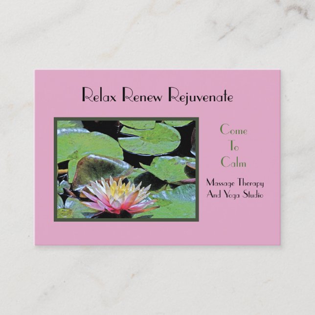 PINKWASSER-LILY-PADS VISITENKARTE (Vorderseite)