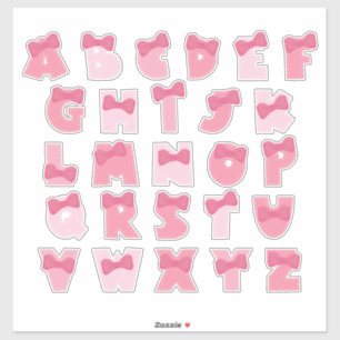 PINKY ALPHABET AUFKLEBER