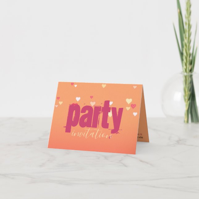 Pinky Blush-Party Einladung (Vorderseite)
