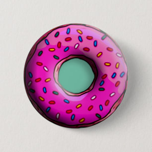 Pinky Donut mit bunten Sprinklen + Ihre Ideen Button