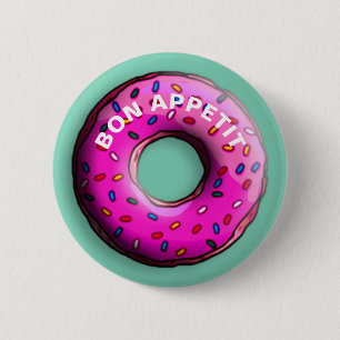 Pinky Donut mit bunten Sprinklen + Ihre Ideen Button